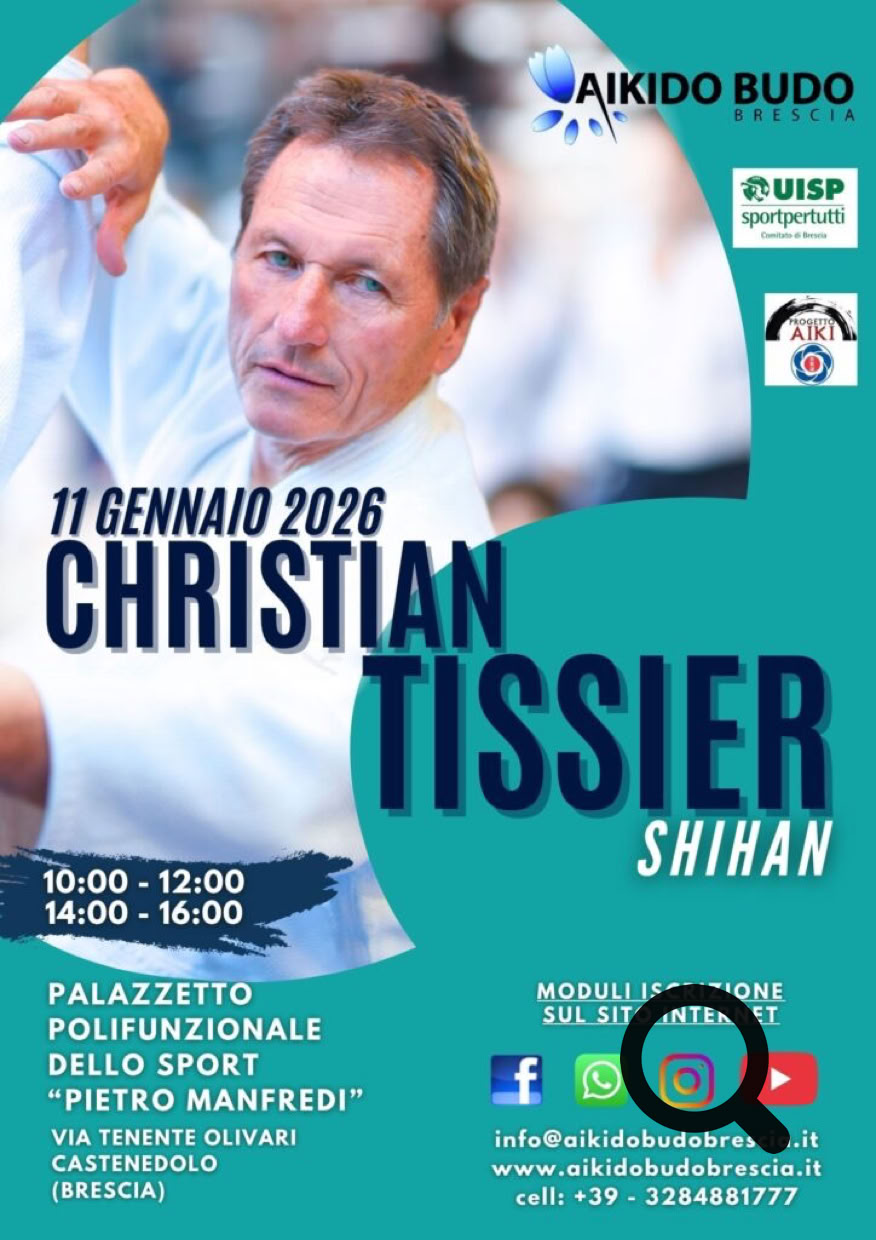 Stage di Aikido con il maestro Christian Tissier a Brescia l'11 gennaio 2026