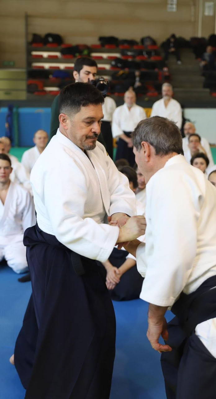 Maestro Filippo Zacchi in una immagine con Sensei Christian Tissier